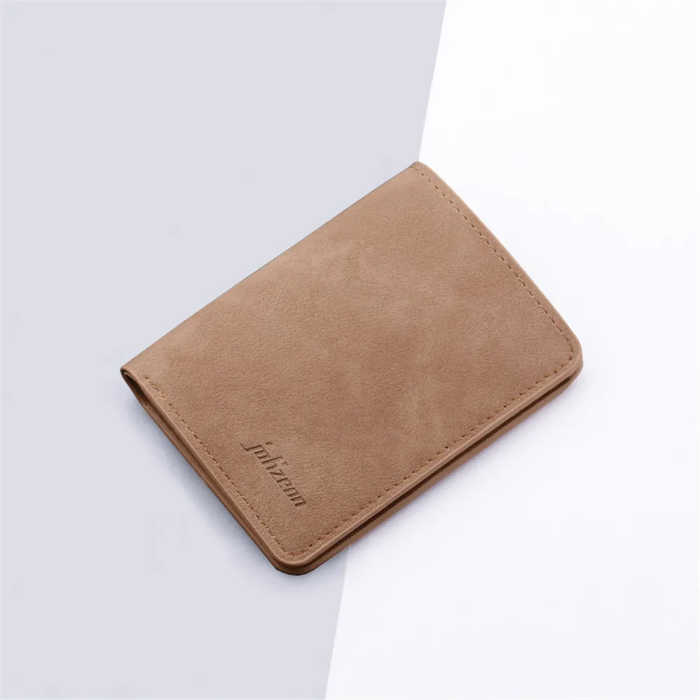 New Style Mini Thin Men Wallet Card Holder Purse Coin Pouch Card Holder Short Vertical PU Leather Wallet Change Money Pouch