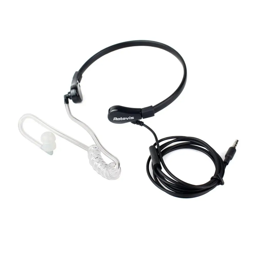 10PCS 1 Pin 3.5mm Throat MIC Headset Covert Air Tube Earpiece For Mobile Phones New C9019A