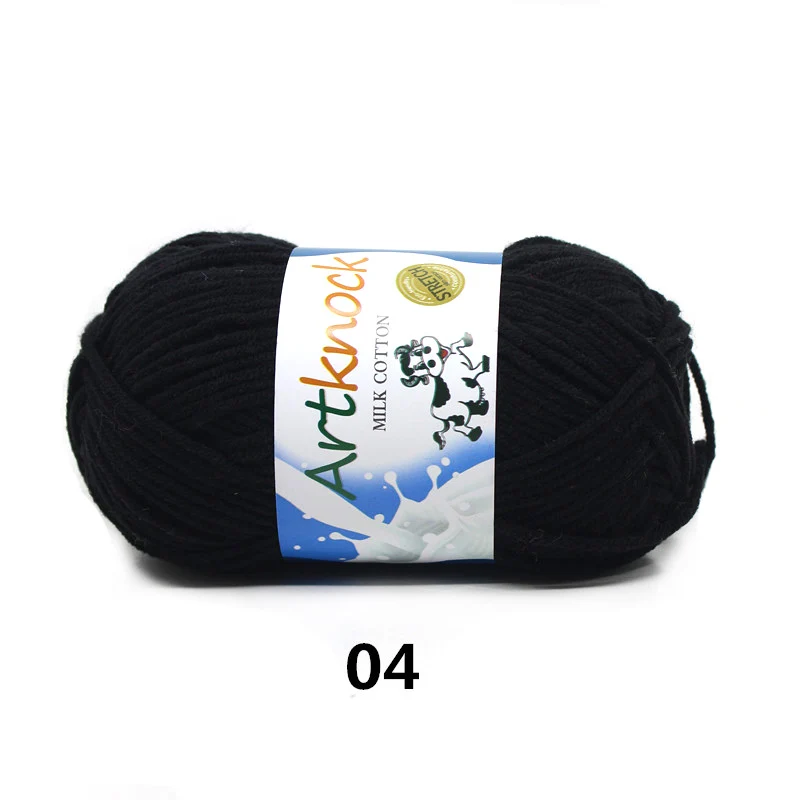 A04 16PCS 16 шт., пряжа для вязания, мягкая, теплая, Детская Пряжа молочного оттенка для ручного вязания, принадлежности для длинного ШТАПЕЛЯ, хлопок, 80%, молочное волокно, 20 - Цвет: A04 16PCS