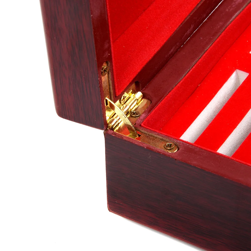  HOT 30 Pcs Round Coins Holders Storage Container Case Portable Wooden Display Box Collection NDS66
