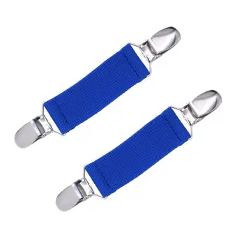 

Kids Boy Girl Elastic Mittens Metal Clips Solid Color Duckbill Gloves Clamp D08E