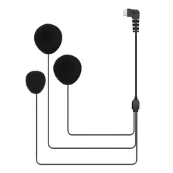 Intercom pour casque de moto, accessoire de Microphone pour casque (USB type c, câble souple pour casque intégral) 