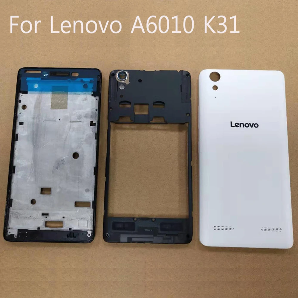 

Original Housing For Lenovo A6010 K31 Front Frame Middle Frame Battery Back Cover With Power Volume Buttonsg Replacement Parts