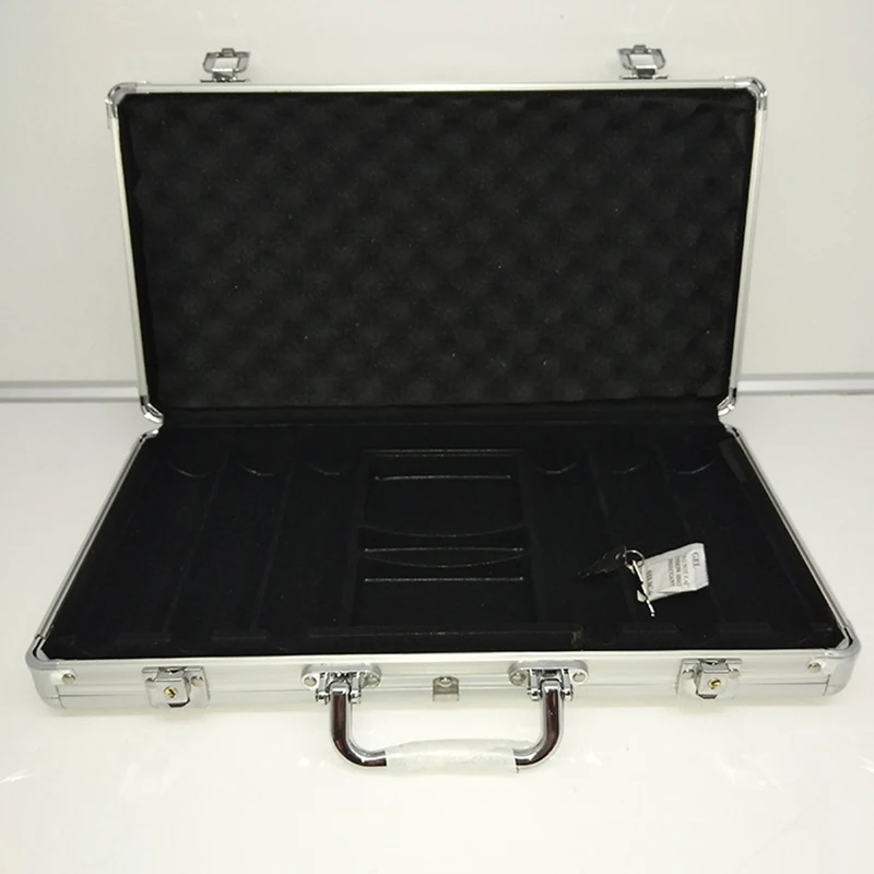 300 Yards Chip Box Aluminum Alloy Portable Toolbox Silver Rounded Packing Multi-function Toolbox