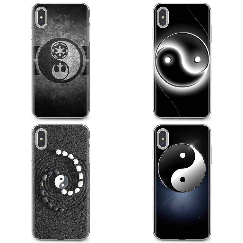 Силиконовый чехол для телефона iPhone 11 Pro 4 4S 5 5S SE 5C 6 6S 7 8X10 XR XS Plus Max iPod Touch Yin Yang