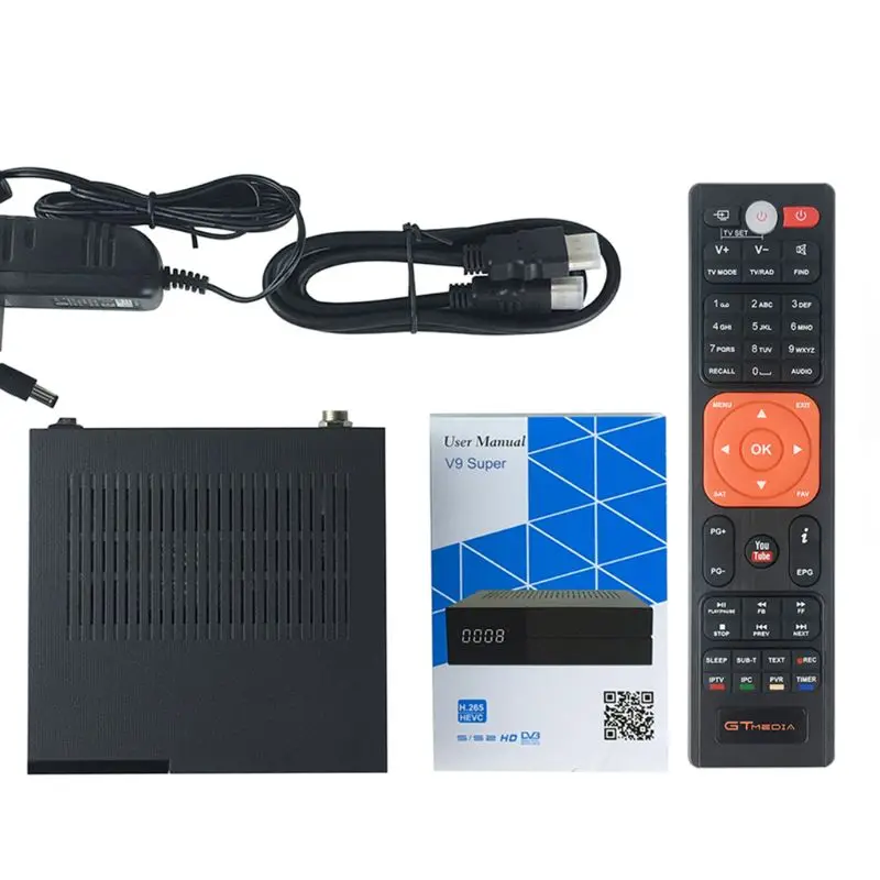 Лучший ресивер для спутникового ТВ 1080P DVB-S2 GTmedia V9 Super CCcam Cline Spain V8 Nova Freesat Dropship |