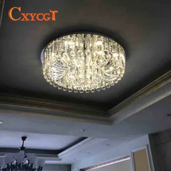 

Modern Luxury Round LED Crystal Ceiling Lamp for Hotel Lobby Villa Decoration Lighting