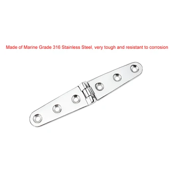 

2PCS Boat Hinge 316 Stainless Steel Cupboard Cabinet Hinge 4 mm/0.16 inch
