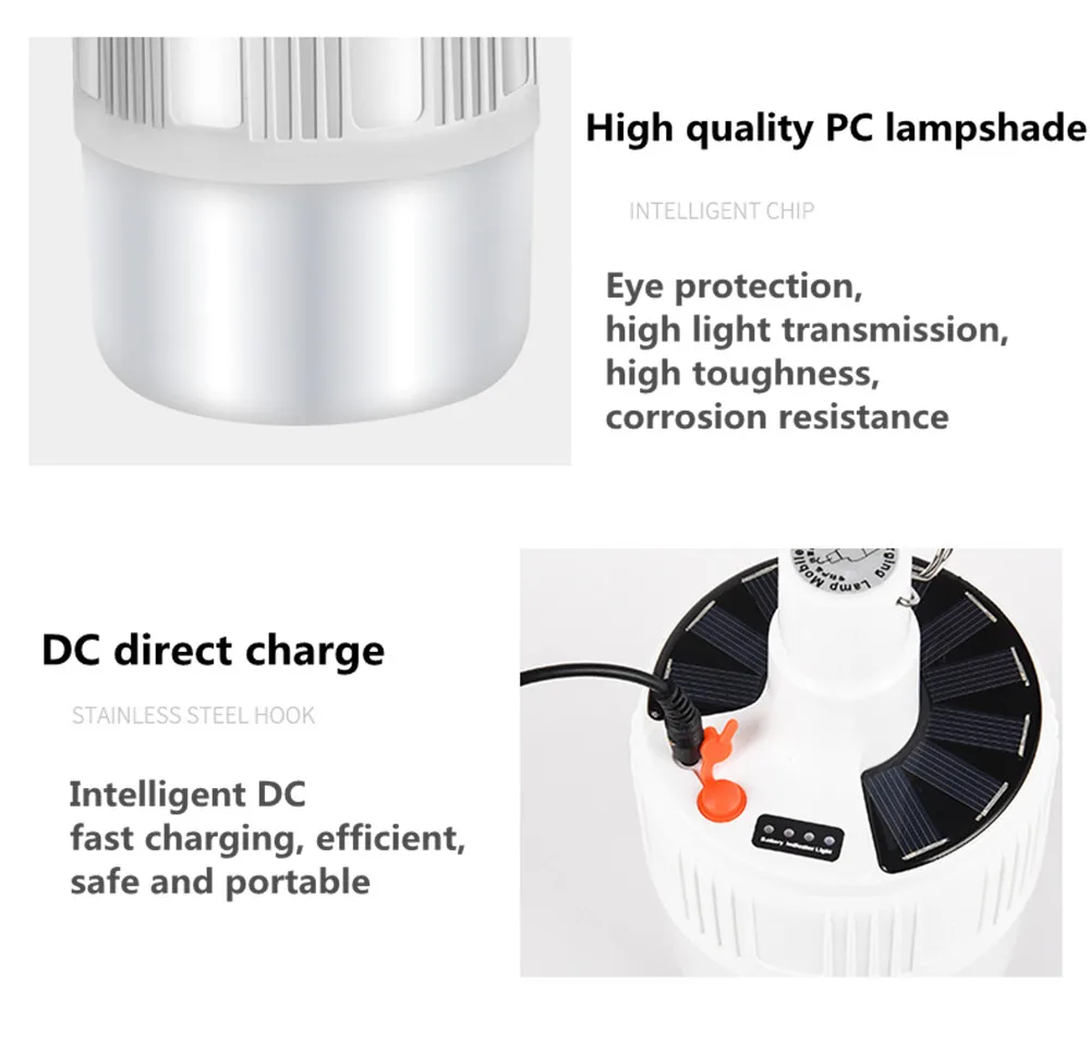 Солнечная/зарядка, пульт дистанционного управления, мощность, дисплей, лампа, питание, портативный светодиодный светильник, солнечная светодиодная солнечная панель, походная палатка, ночная рыбалка