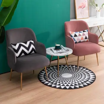 

Nordic Single Sofa Dessert Shop Lazy Mini Apartment Balcony Table Chair Combination Three Piece Bedroom Small Sofa Chair