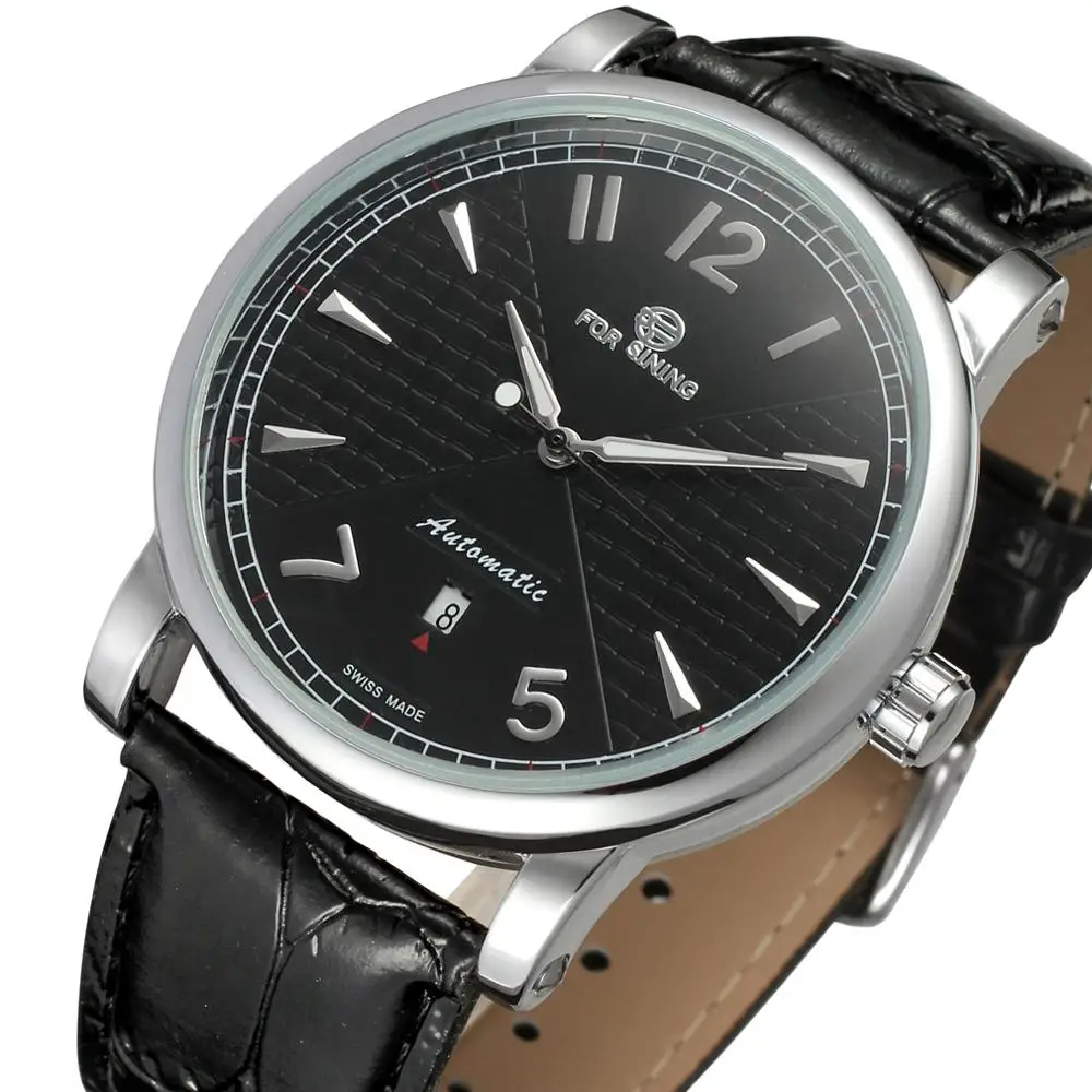 Forsining Fashion Business Series Calendar Display Concealed Design Clock Men Automatic Wrist Watch Top Brand Luxury Male Clock|Mechanical Watches| - AliExpress