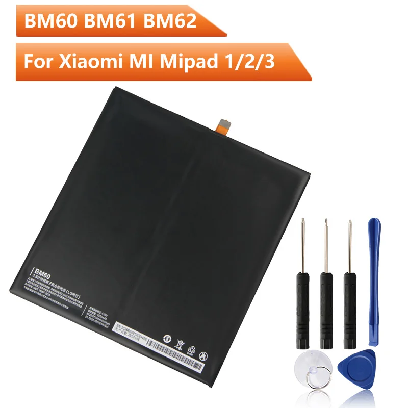Сменный аккумулятор Xiao Mi BM60 BM61 BM62 для Xiaomi MI Mipad 1/2/3 перезаряжаемая батарея 6700 мАч |