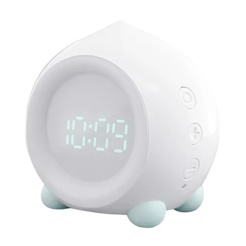 

Kids Alarm Clock with Wake Up Light Shake to Snooze USB Charging Bedside Large Display Bluetooth for Bedside Bedroom