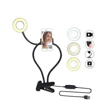 

Ring Fill Light Selfie lamp LED light for Makeup Video Live Vlog Camera lamp Dressing Table Vanity Mirror light with Holder