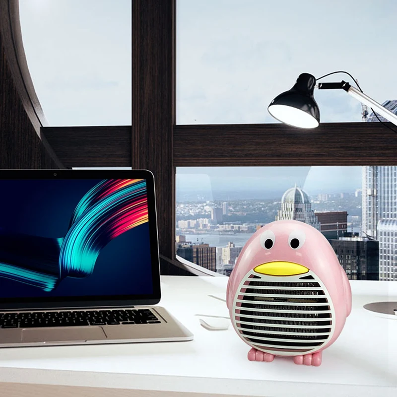 

Mini Heater Fan Heater Portable Electric Penguin Heaters for Office Desktop Table Home Dorm Indoor Use EU Plug