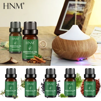 

HNM Pure Essential Oil 10ML Massage Humidifier Orange Lemongrass Tea Tree Grapefruit Juniper Vanilla Basil Oil Essential