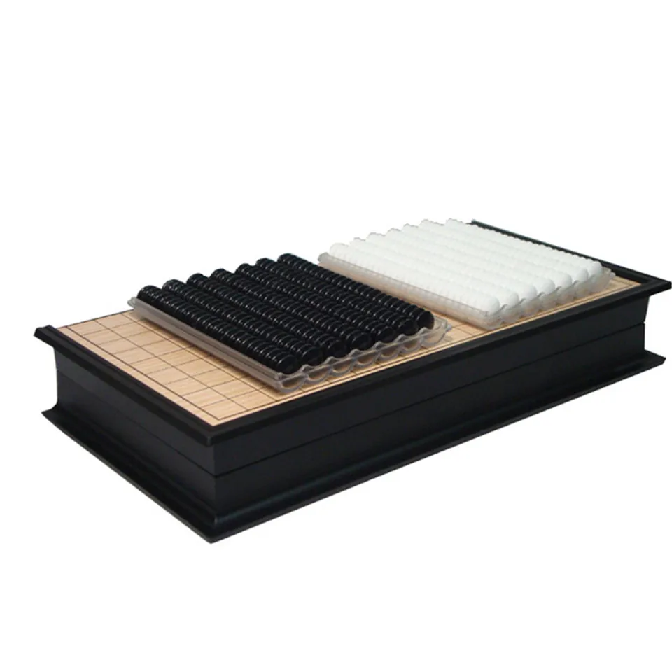 

Portable Go Game Set Magnetic Plastic Chess Pieces with Foldable Go Board Travel Game Chinese GO Game Weiqi Go Chess G0101
