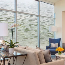 Деревянная зернистая стеклянная пленка, статическая, водостойкая, защита конфиденциальности, термоконтроль, тиснение, мульти-размер, украшение для дома