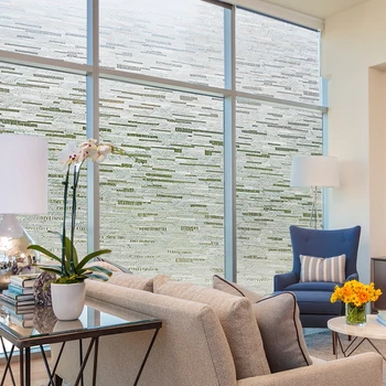 

Wood Grain Pattern Glass Film Static Cling Water-Proof Privacy Protection Heat-Control Embossing Multi-Size Home Decoration