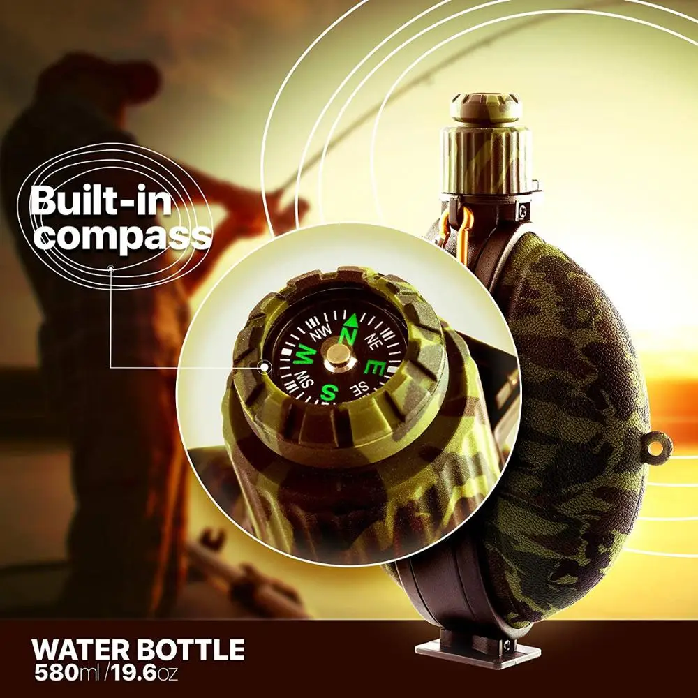 Складная Военная бутылка для воды походные аксессуары силиконовый чайник