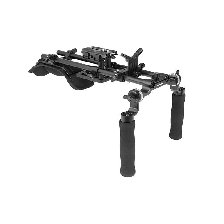 Наплечная Опора CAMVATE с опорной панелью Manfrotto и двойной ручкой с розеткой(покрытая губкой) для DSLR камеры C2410