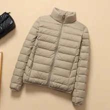 

Lightweight Down Jacket Women 2021 New Style Stand-up Collar Lightweight Thin Section Warm Short Jacket Winter Women