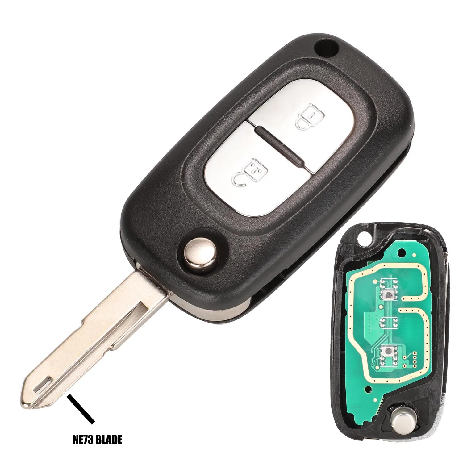 Jingyuqin FSK ID46 433 МГц чехол для дистанционного ключа чехол для Renault Clio 3 Megane 3 Kangoo модус складной Flid