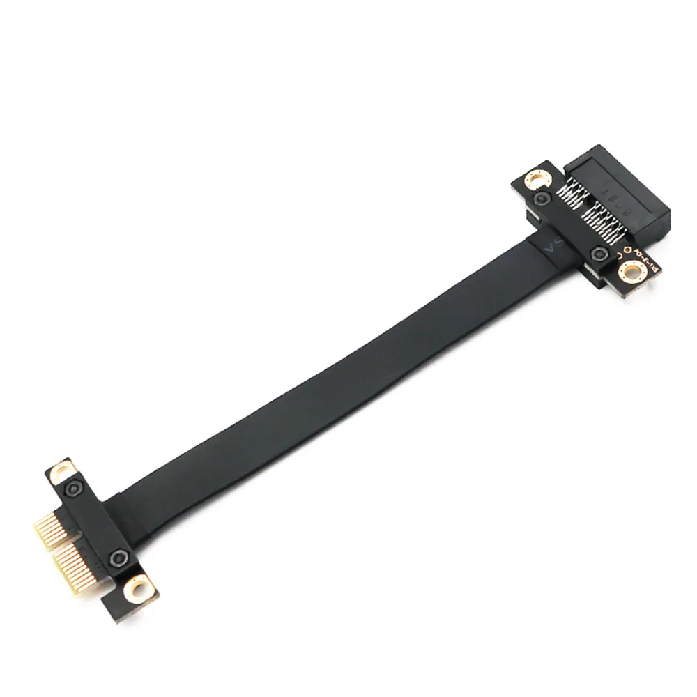PCI-E PCI Express 1X To 1X Slot Riser Card Converter Extender Ribbon Adapter Extension Cable PCI-E X1 Gold Plated For BTC Mining