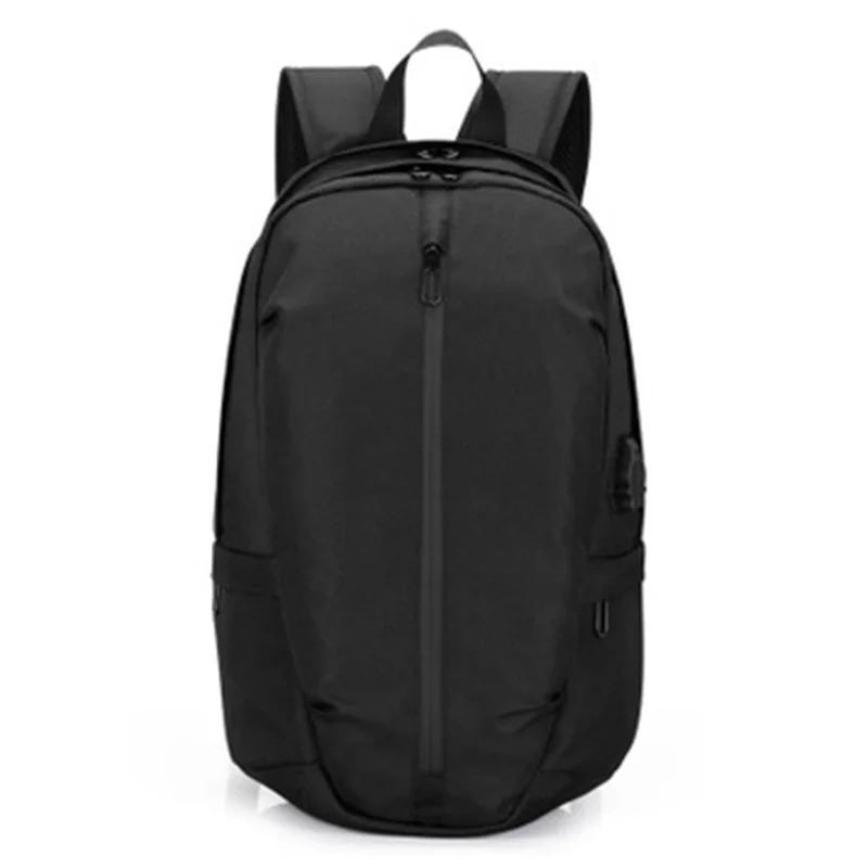KZQRNW New Korean Canvas Backpack USB Charging Trend Men's Middle School Student Bag Pure Color Travel Men | Багаж и сумки