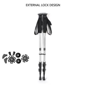 

Lightweight Shock-Absorbent Hiking Walking Running Sticks Natural Cork Grips Quick Lock Walking Stick