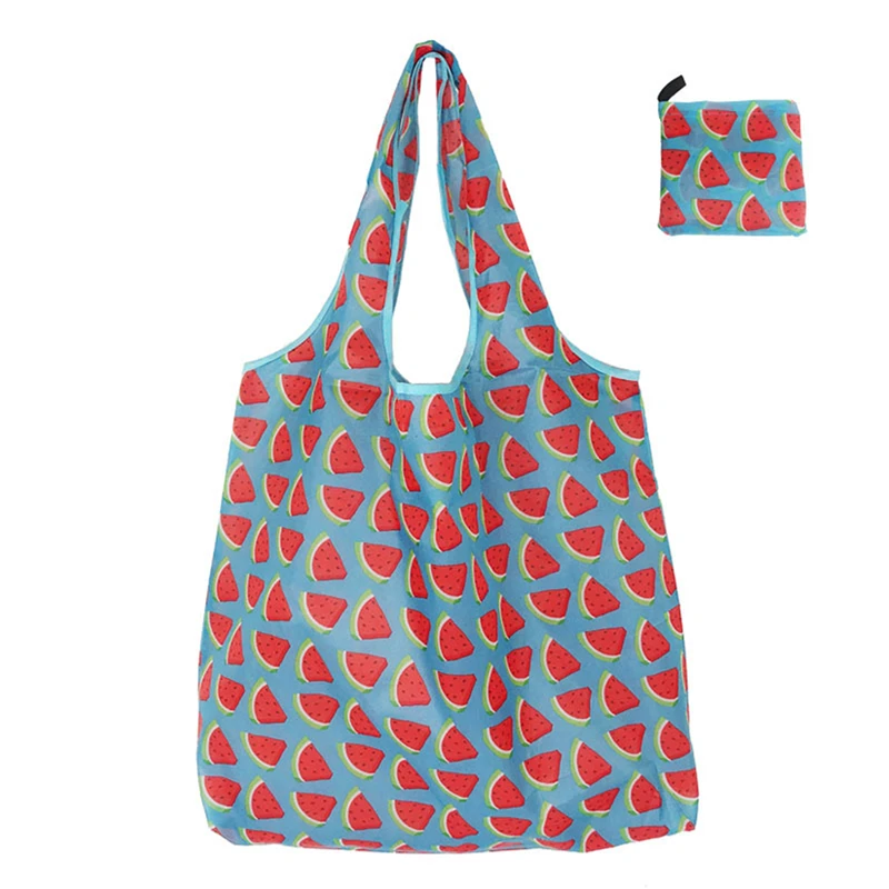 Flower Print Eco Friendly Products Shopper Bags Reusable Foldable Women Tote Shopping Bag Convenient Large-capacity Grocery Bag