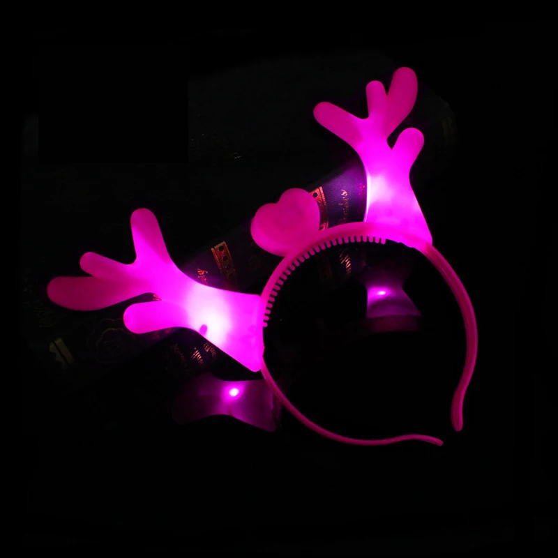  Sale Gafas Led 20pcslot Free Shipping Flash Colorful Christmas Party Headband Toy Deer Horns Led Glowing Kids Decoration (3)