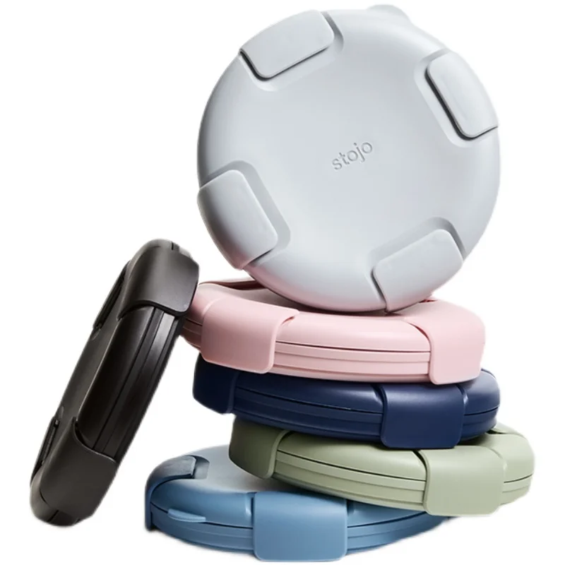 STOJO-Portable Silicone Bowl for Picnic, Multi-function, Foldable, Picnic Lunch Box, Office Travel Essential, Outdoor