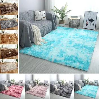 

Tie-Dyed Floor Carpet Fluffy Rugs Area Rug Sofa Mat Dining Room Polyester Fiber Hotel Home Decoration Anti-Skid Bedroom