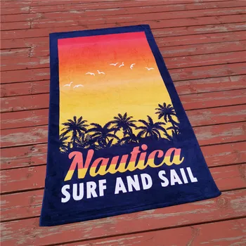 

Bath Towel Currently Available Wholesale ou mei feng qing Activity Printed Cut Velvet Outdoor Swimming Bath Pure Cotton Extra-la