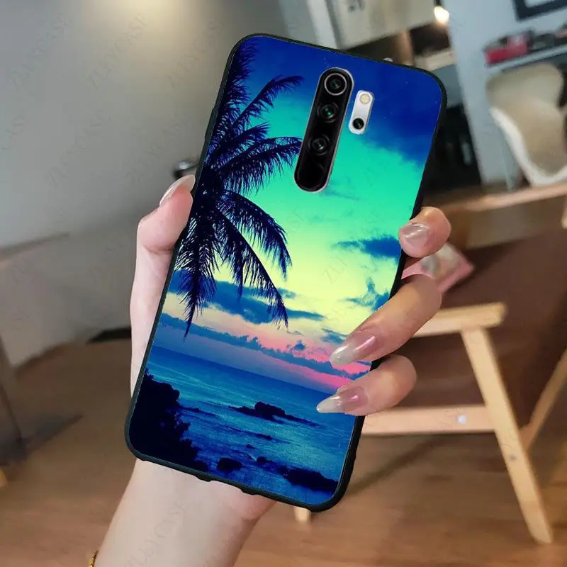 blue Ocean island waves beach scenery Phone Case for redmi note8pro note7 note5 note6pro 7A 8A 8 note9s 8t note9pro Coque Shell cases for xiaomi blue