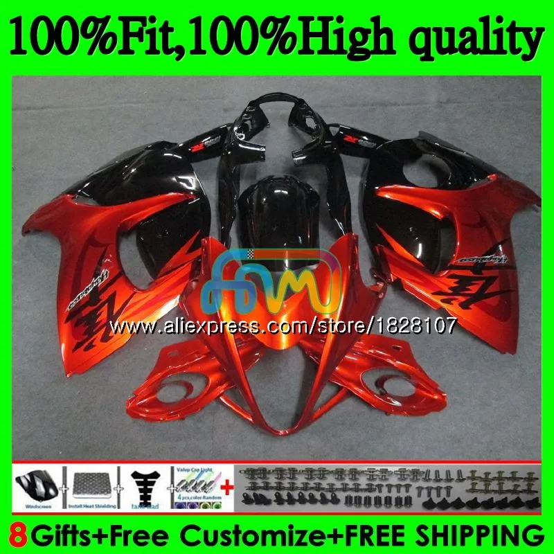 Инъекции для SUZUKI Hayabusa GSXR-1300 GSXR 1300 56BS. 83 темно orange GSXR1300 08 09 10 11 12 2008 2009 2010 2011 2012 обтекатель