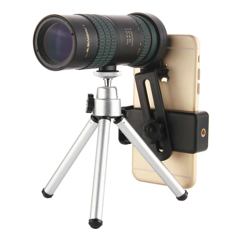 Монокулярный телескоп LANDVIEW 8-24x30 компактный портативный BAK4 FMC со штативом и