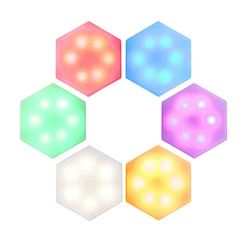 

Night Light DIY Quantum Light Touch Sensor Sensor Night Light Modular Hexagonal LED Magnetic Lamp Wall-Mounted Desk Lamp
