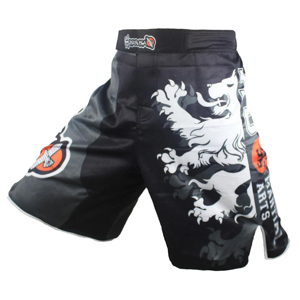 ММА Шорты Мужские Бокс, кикбоксинг шорты Fightwear ММА кикбоксинг бои трусы Черный Тигр Муай одежда тайская боксерские шорты - Цвет: H18
