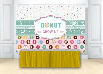 

Donut Grow Up Party Photography Backdrop Baby Shower Sprinkles Background for Kids Donut Birthday Candy Bar Photo Shoot W-2083