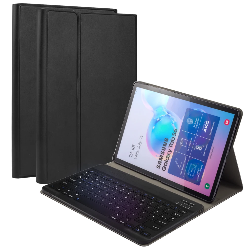 Для Samsung Galaxy Tab S6 SM-T860 T865 планшетная клавиатура Bluetooth с просом шаблон кожаный чехол противоударный чехол Coque Fundas