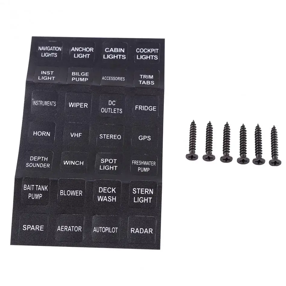 8 Gang 12 V-24 V светодиодный кулисный переключатель Панель& PCB плата защиты от перегрузки для автомобиля морской лодки RV 8 Gang светодиодный переключатель Панель