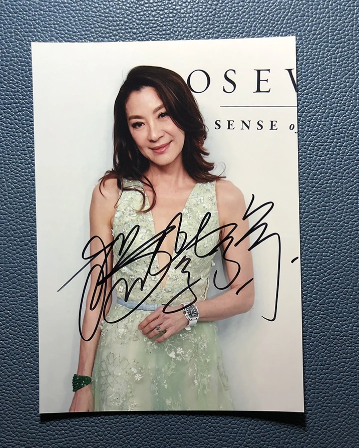 Ручной подписи Michel Yeoh фото с автографом 5*7 122019B