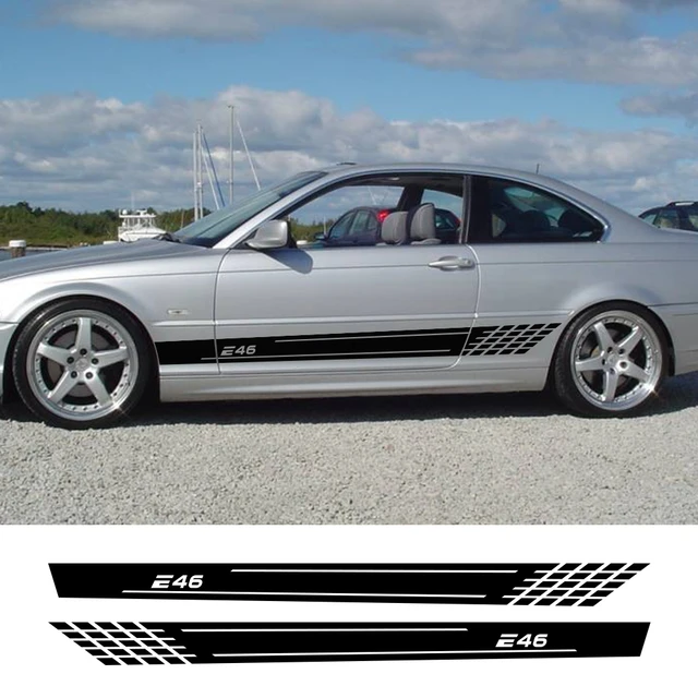 Für BMW E46 3 Serie 2PCS Auto Tür Side Stripes Dekoration Aufkleber Vinyl  Film Aufkleber Motorsport Tuning Auto Zubehör - AliExpress