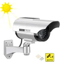 ZILNK Солнечная поддельная пустышка камера пуля наружная Водонепроницаемая камера безопасности Крытый видеонаблюдения с мигающим красный светодиодный