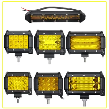 

3000K Led Light Bar for Cars 36W 72W Work Light 12V 24V DRL Fog Lamp 4'' 7'' for 4x4 off road Driving Ledbar Worklight