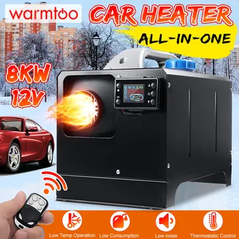 

All In One Mini Car Heater 12V 8KW Air Diesel Heater LCD Monitor Remote Control Car Parking Heater For RV Motorhome Trucks Boats