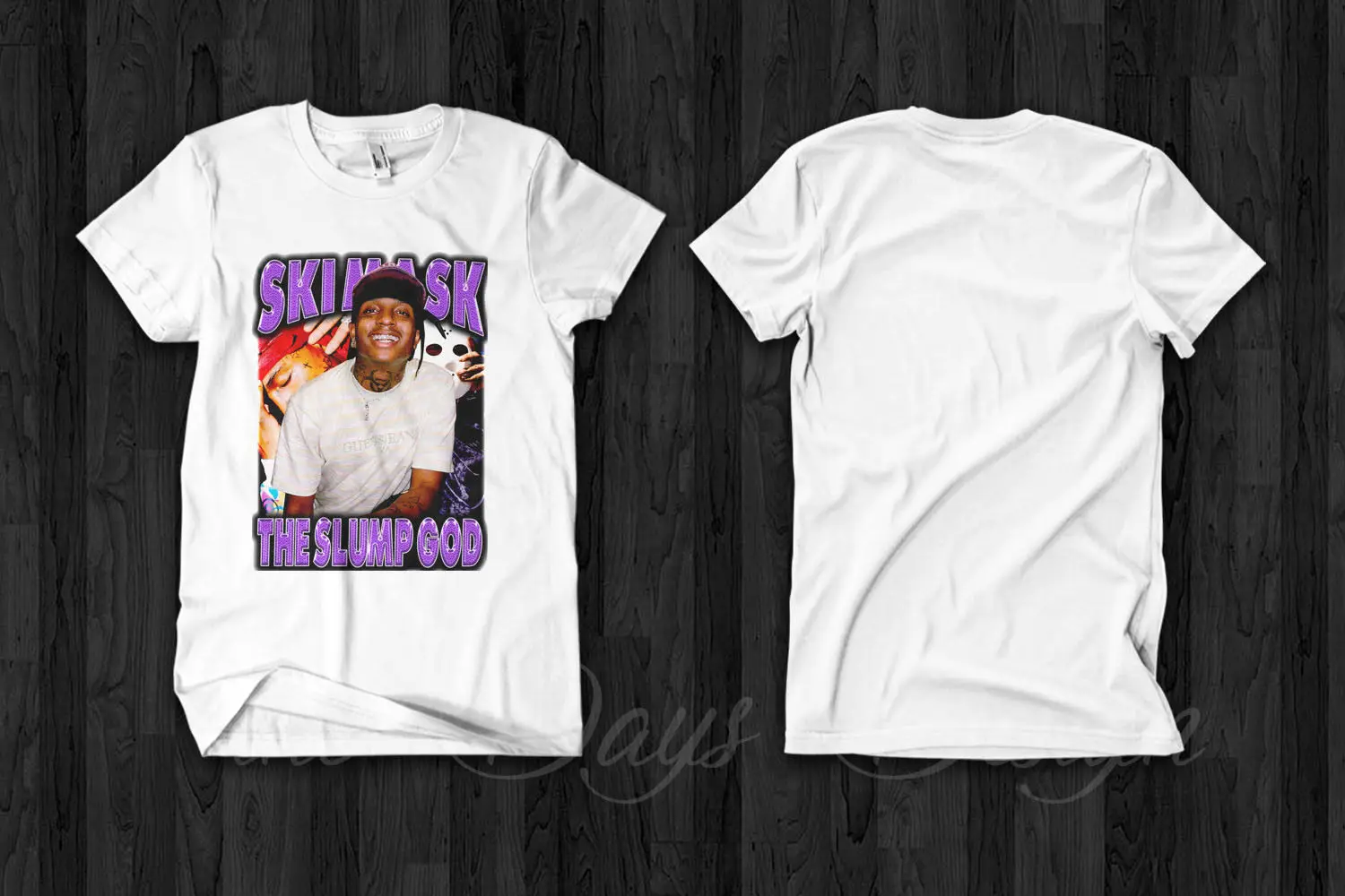 THE SLUMP GOD RAP TEE Лыжная маска футболка рэп хип-хоп Merch белая Новое поступление мужские
