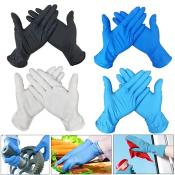 

100 PCS Disposable 3 Color Gloves Latex Dishwashing/Kitchen/Medical /Work/Rubber/Garden Gloves Universal For Left and Right Hand